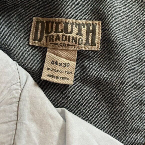 Duluth Trading Co Mens Dark Wash Denim Heavy Cotton Workwear Blue Jeans-44”x32” - Picture 5 of 12